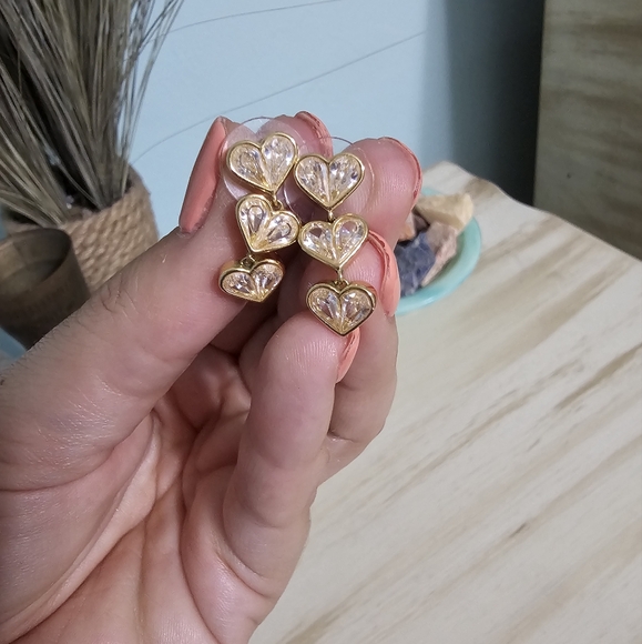 kate spade Jewelry - Gold Heart Kate Spade Earrings